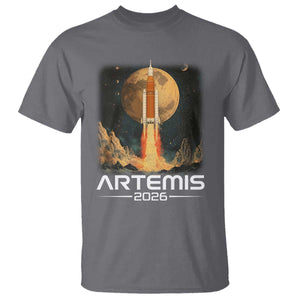 Launch To The Moon Mission T Shirt TS10 Charcoal Print Your Wear