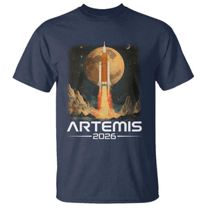 Launch To The Moon Mission T Shirt TS10 Navy Print Your Wear