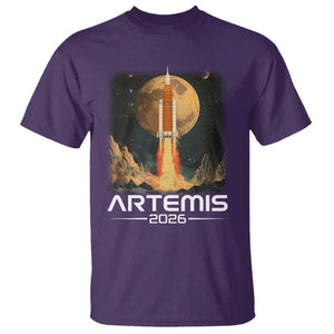 Launch To The Moon Mission T Shirt TS10 Purple Print Your Wear
