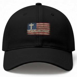 In God We Trust Christian US Flag Baseball Cap TS10 Print Your Wear