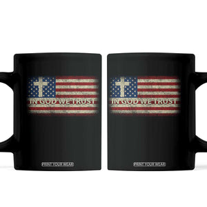 In God We Trust Christian US Flag Coffee Mug TS10 Black Print Your Wear