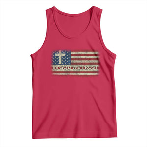 In God We Trust Christian US Flag Tank Top TS10 Red Print Your Wear