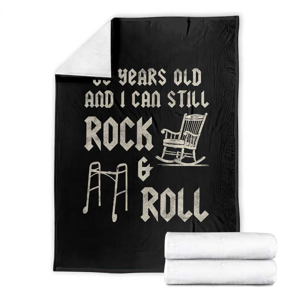 80th Birthday Gift For Men Throw Blanket Funny Man Saying Gag Gift 80 Years Old Birthday TS10 Black Print Your Wear