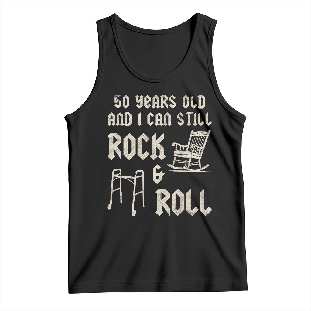 50th Birthday Gift For Men Tank Top Funny Man Saying Gag Gift 50 Years Old Birthday TS10 Black Print Your Wear