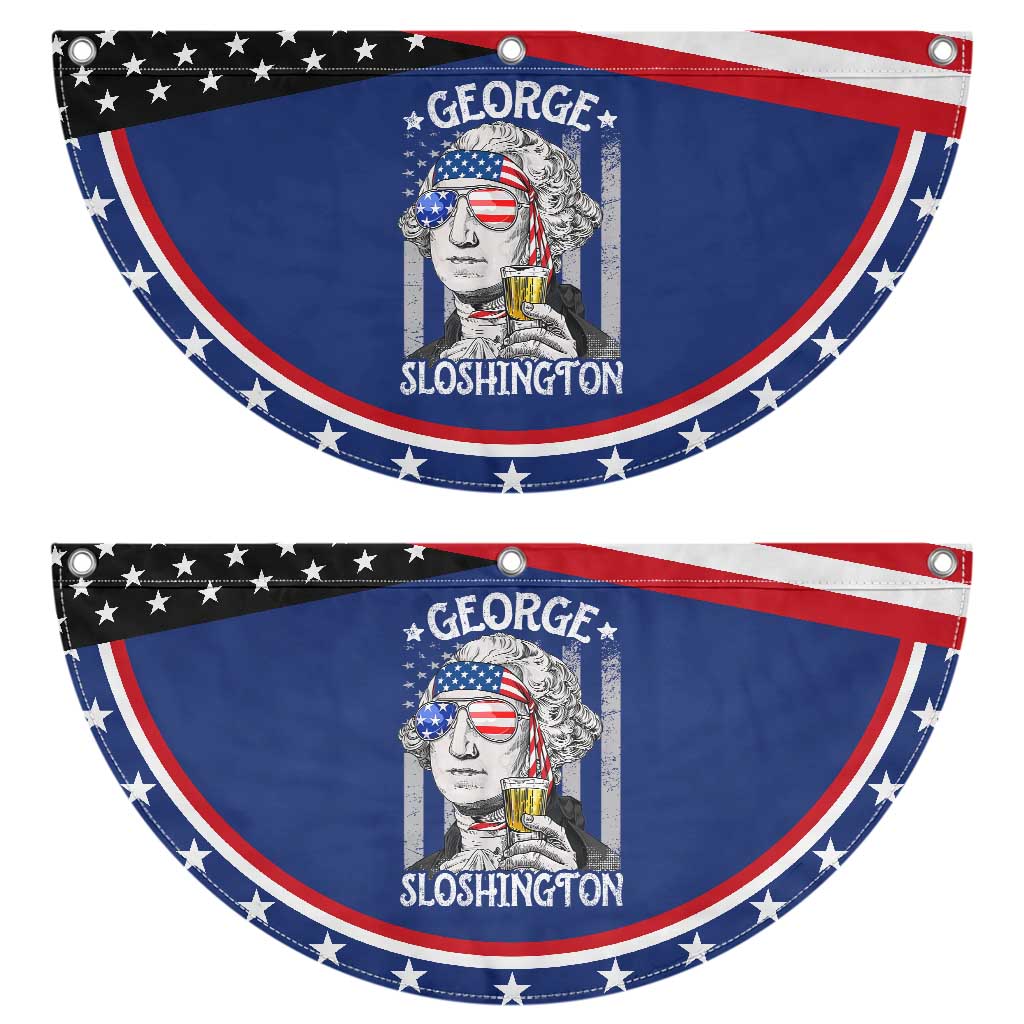 Funny 4th of July George Sloshington Washington Patriotic Fan Flag Retro America Flag TS10 2pcs pack Classic Navy Print Your Wear