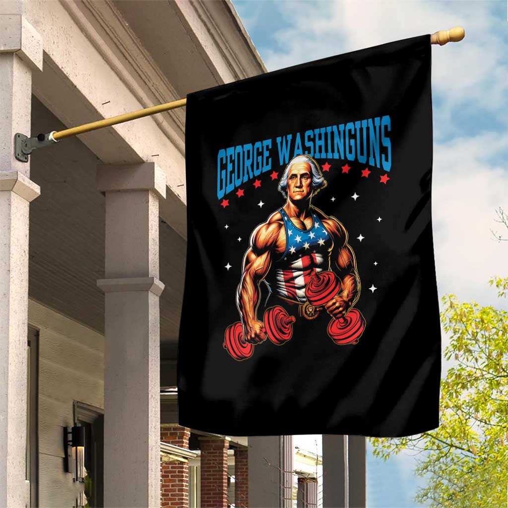 Funny George Washington Gym Garden Flag Muscular Flex Workout 4th of July TS10 Print Your Wear
