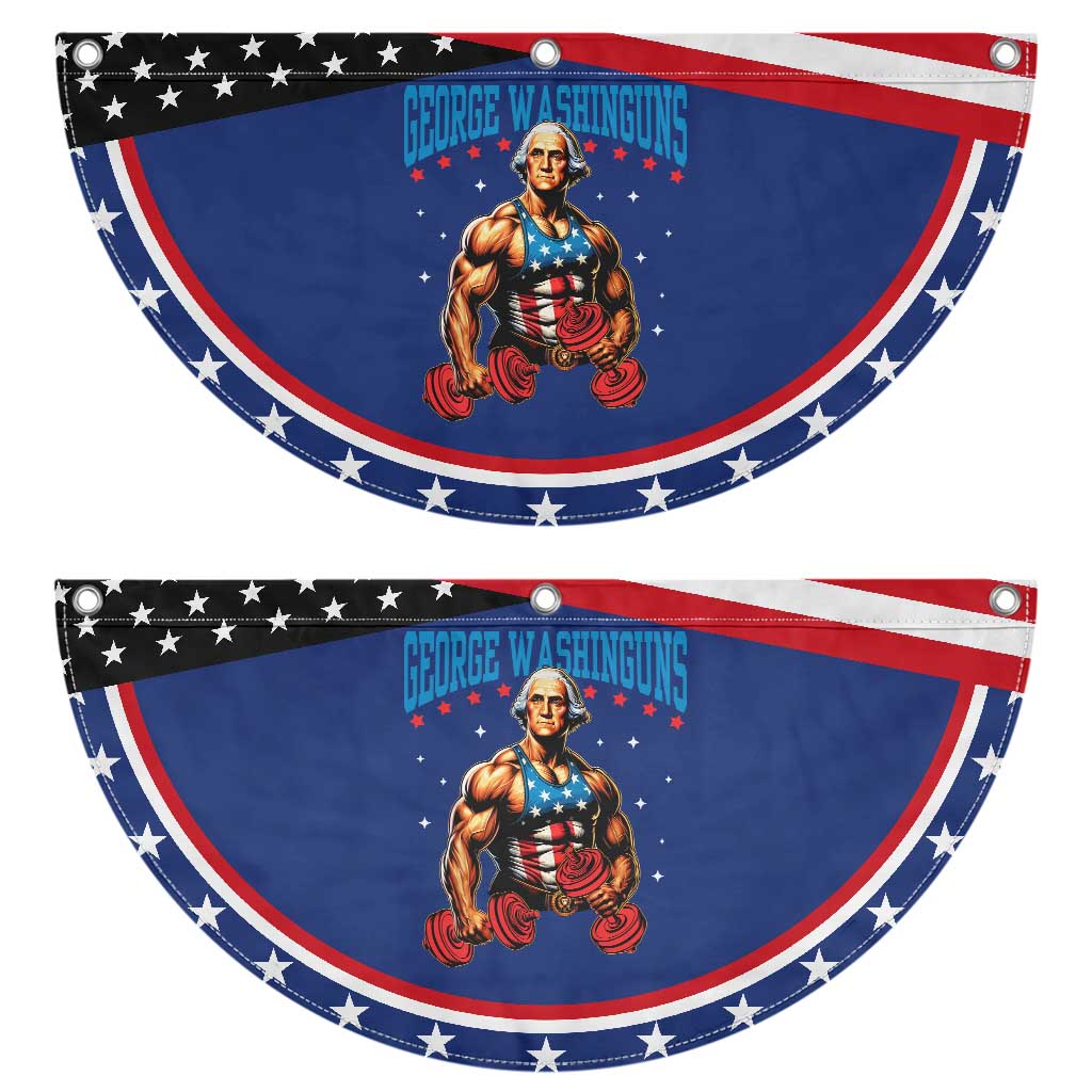Funny George Washington Gym Patriotic Fan Flag Muscular Flex Workout 4th of July TS10 2pcs pack Classic Navy Print Your Wear