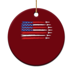 USA Flag Rocket Ceramic Ornament Patriotic Space Red White Blue 4th of July TS10 1pc Red Print Your Wear