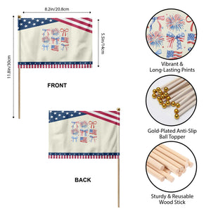 Coquette 4th Of July Patriotic Handheld Flag Bow American Flag TS10 Print Your Wear