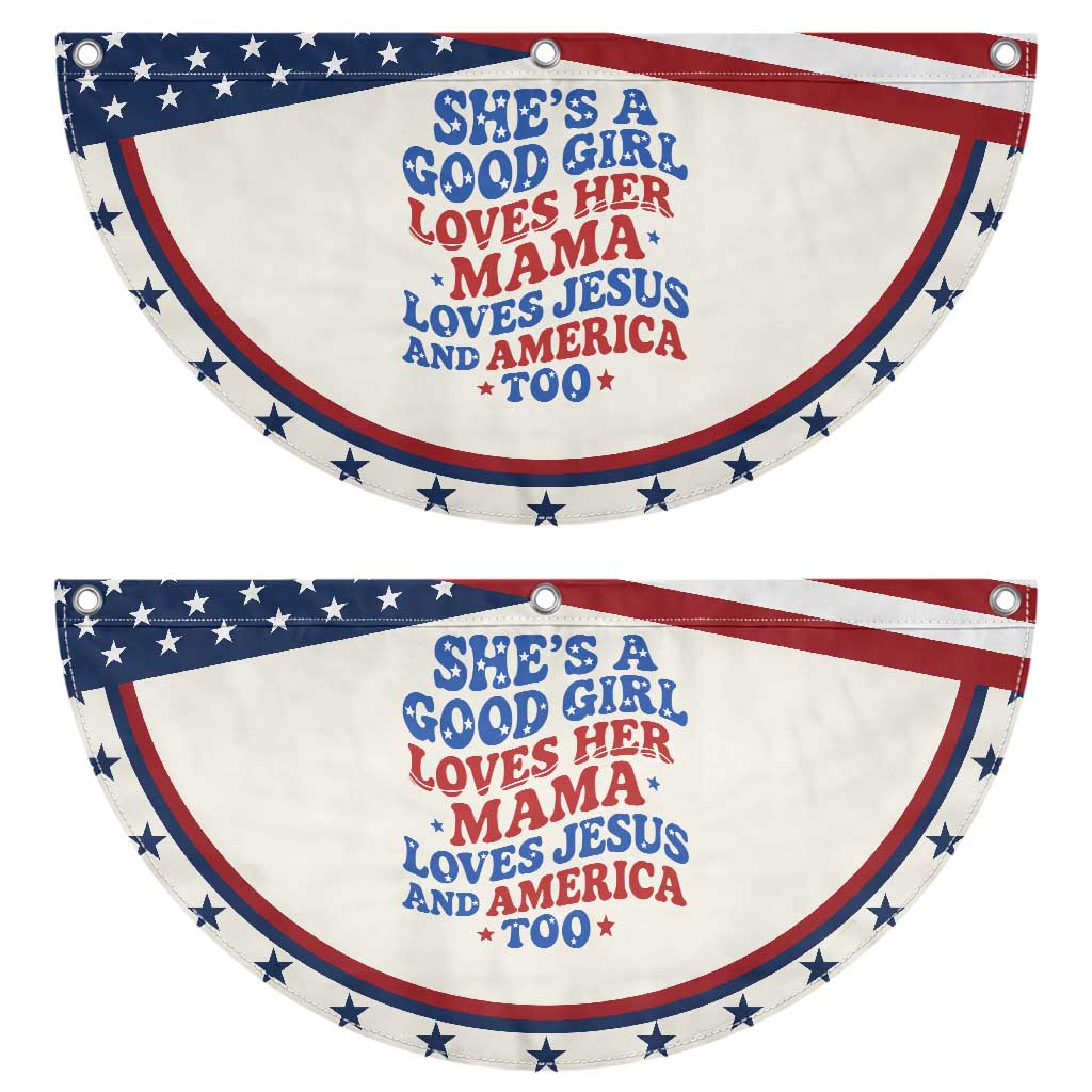 Good Girl Loves Mama Jesus and America Patriotic Fan Flag Retro 4th of July USA TS10 2pcs pack Classic Beige Print Your Wear