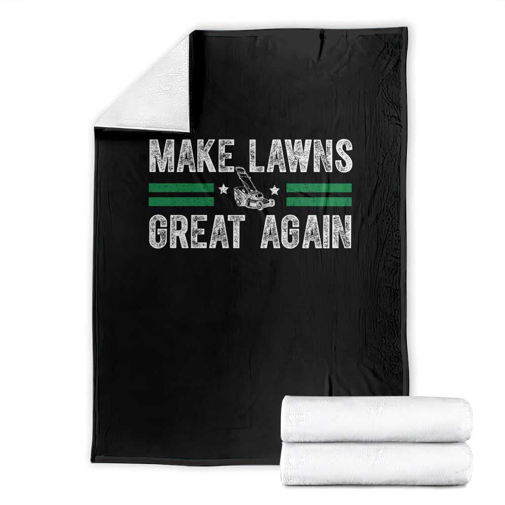 Funny Lawn Mower Dad Gardener Throw Blanket Make Lawns Great Again Fathers Day TS10 Black Print Your Wear