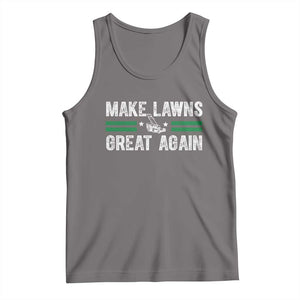 Funny Lawn Mower Dad Gardener Tank Top Make Lawns Great Again Fathers Day TS10 Deep Heather Print Your Wear