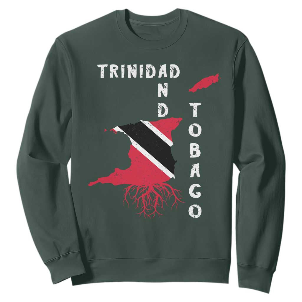 Trinidad and Tobago Flag Sweatshirt Trini Trinidadian Proud TS10 Dark Forest Green Print Your Wear