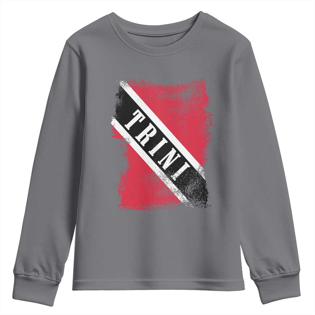 Trinidad and Tobago Flag Youth Sweatshirt Caribbean Souvenir TS10 Charcoal Print Your Wear