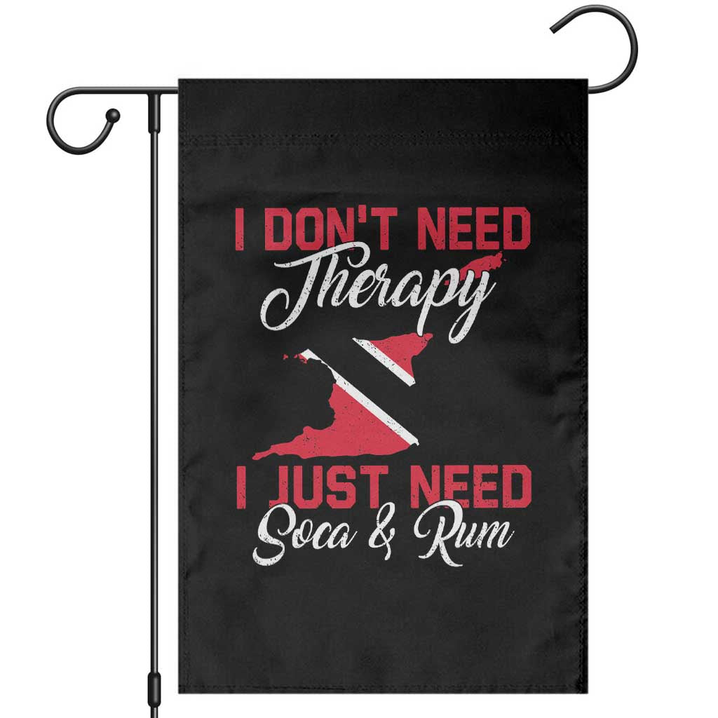 Funny Trini Garden Flag Just Need Soca & Rum Trinidad and Tobago Flag TS10 Black Print Your Wear