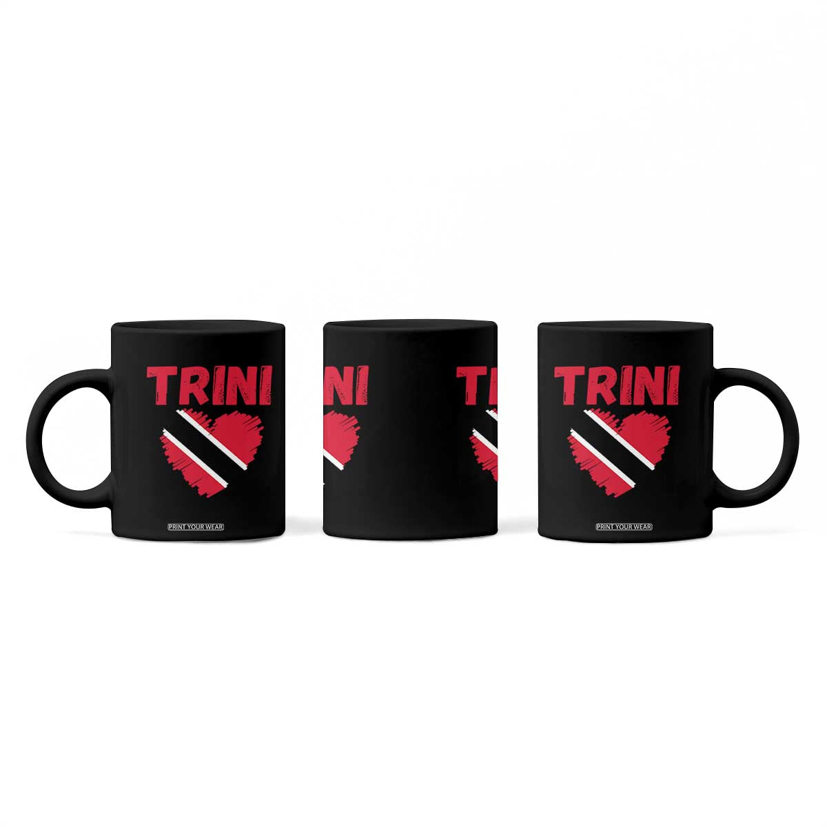 Trini Pride Coffee Mug Trinidad and Tobago Heart Flag Caribbean Roots TS10 Print Your Wear