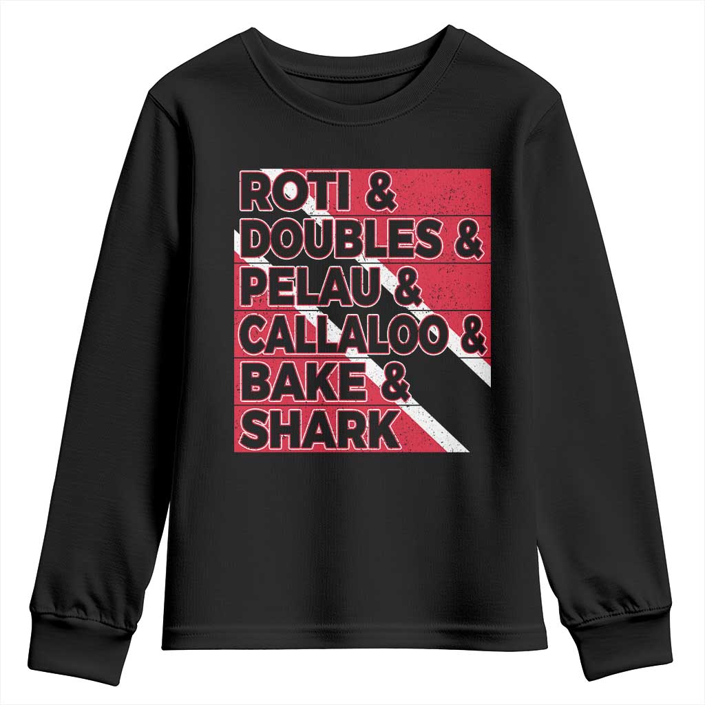 Trini Pride Youth Sweatshirt Trinidad and Tobago National Food TS10 Black Print Your Wear