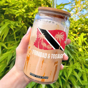 Trini Pride Glass Can Caribbean Trinidad And Tobago Flag TS10 Black Print Your Wear