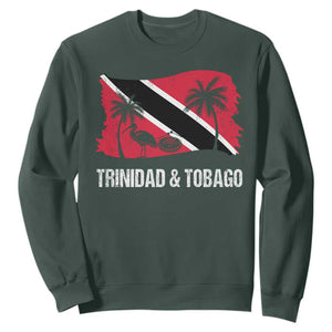 Trini Pride Sweatshirt Caribbean Trinidad And Tobago Flag TS10 Dark Forest Green Print Your Wear