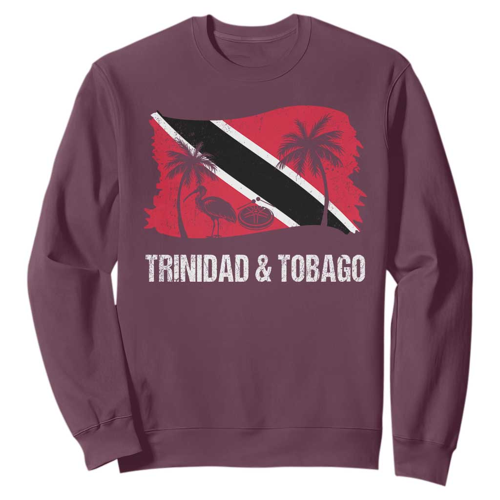 Trini Pride Sweatshirt Caribbean Trinidad And Tobago Flag TS10 Maroon Print Your Wear