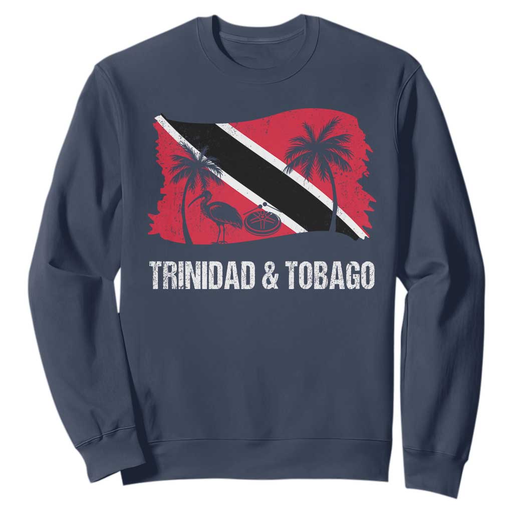 Trini Pride Sweatshirt Caribbean Trinidad And Tobago Flag TS10 Navy Print Your Wear