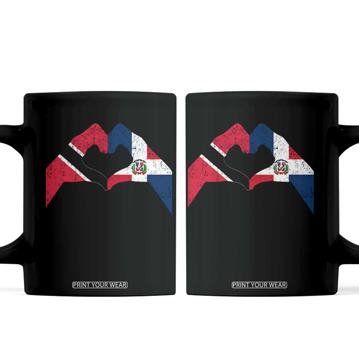 Trinidad and Tobago Dominican Coffee Mug Two Flags One Heart TS10 Black Print Your Wear
