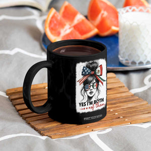 American Mexican Roots Coffee Mug Messy Bun Mexico America Half American Flag TS10 Print Your Wear