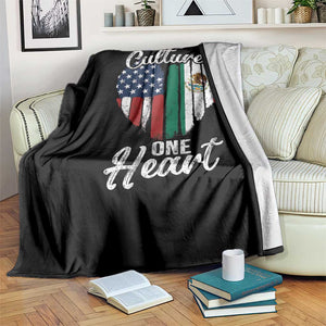 Mexican Roots Throw Blanket Mexican American Flag Two Cultures One Heart TS10 Print Your Wear