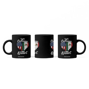 Mexican Roots Coffee Mug Mexican American Flag Two Cultures One Heart TS10 Print Your Wear