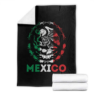 Mexico Coat of Arms Throw Blanket Eagle Mexican Flag Mexico Heritage Roots TS10 Black Print Your Wear
