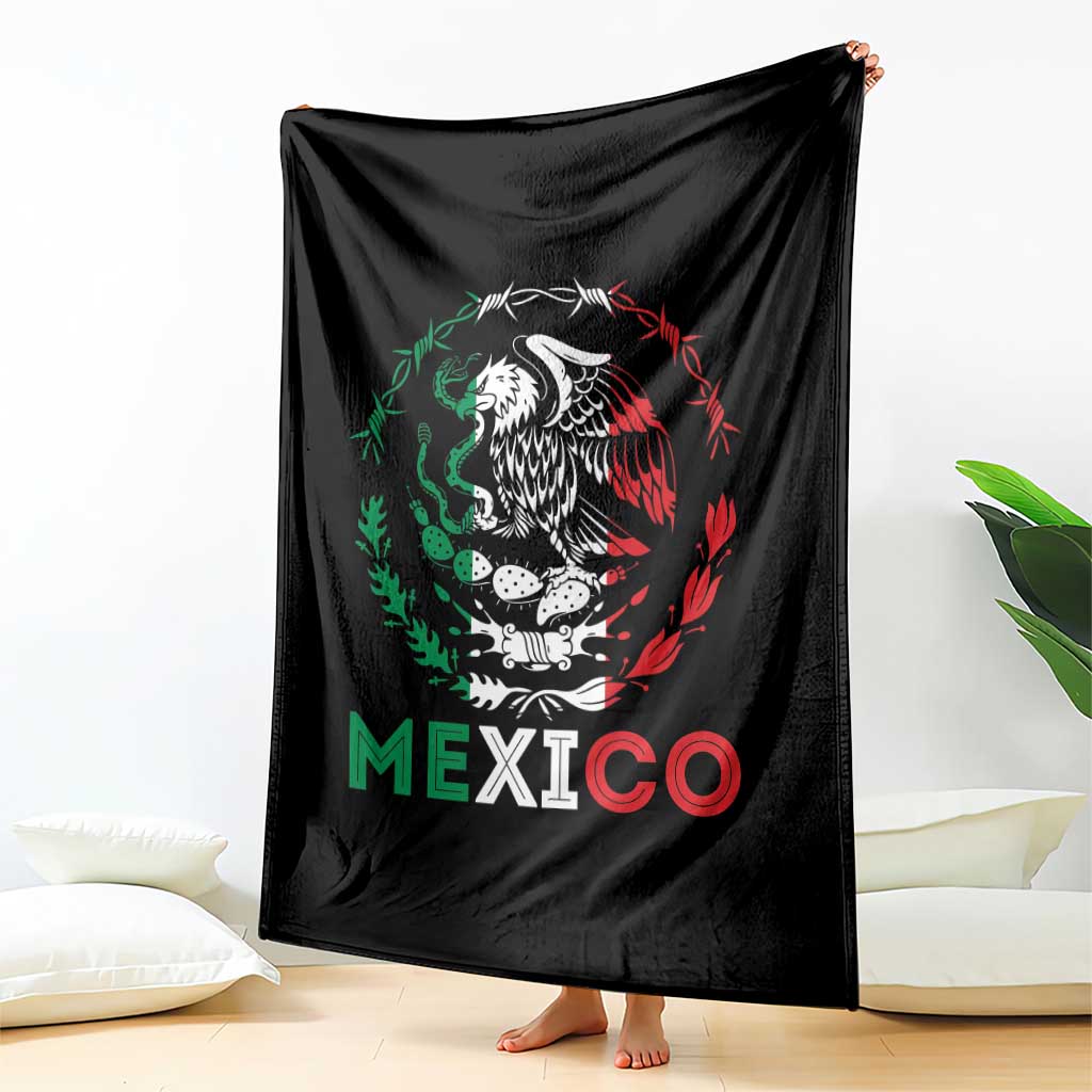Mexico Coat of Arms Throw Blanket Eagle Mexican Flag Mexico Heritage Roots TS10 Print Your Wear