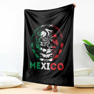 Mexico Coat of Arms Throw Blanket Eagle Mexican Flag Mexico Heritage Roots TS10 Print Your Wear