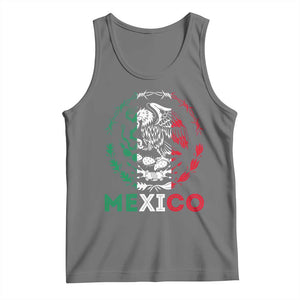 Mexico Coat of Arms Tank Top Eagle Mexican Flag Mexico Heritage Roots TS10 Black Heather Print Your Wear