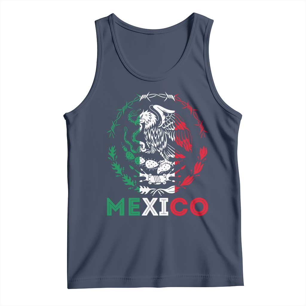 Mexico Coat of Arms Tank Top Eagle Mexican Flag Mexico Heritage Roots TS10 Navy Print Your Wear