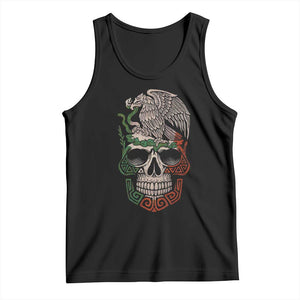 Mexico Coat of Arms Skull Tank Top Eagle Mexican Flag Mexico Heritage Roots TS10 Black Print Your Wear