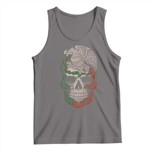 Mexico Coat of Arms Skull Tank Top Eagle Mexican Flag Mexico Heritage Roots TS10 Deep Heather Print Your Wear