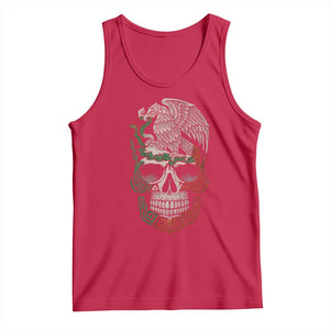 Mexico Coat of Arms Skull Tank Top Eagle Mexican Flag Mexico Heritage Roots TS10 Red Print Your Wear
