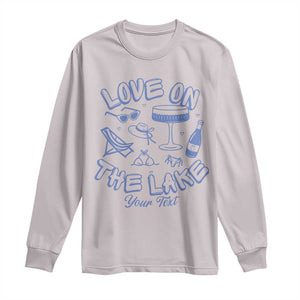 Personalized Love on the Lake Bachelorette Long Sleeve Shirt Custom Text Camp Bach Party TS10 Ice Gray Print Your Wear