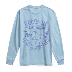 Personalized Love on the Lake Bachelorette Long Sleeve Shirt Custom Text Camp Bach Party TS10 Light Blue Print Your Wear