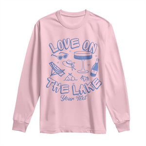 Personalized Love on the Lake Bachelorette Long Sleeve Shirt Custom Text Camp Bach Party TS10 Light Pink Print Your Wear