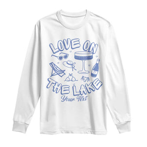 Personalized Love on the Lake Bachelorette Long Sleeve Shirt Custom Text Camp Bach Party TS10 White Print Your Wear
