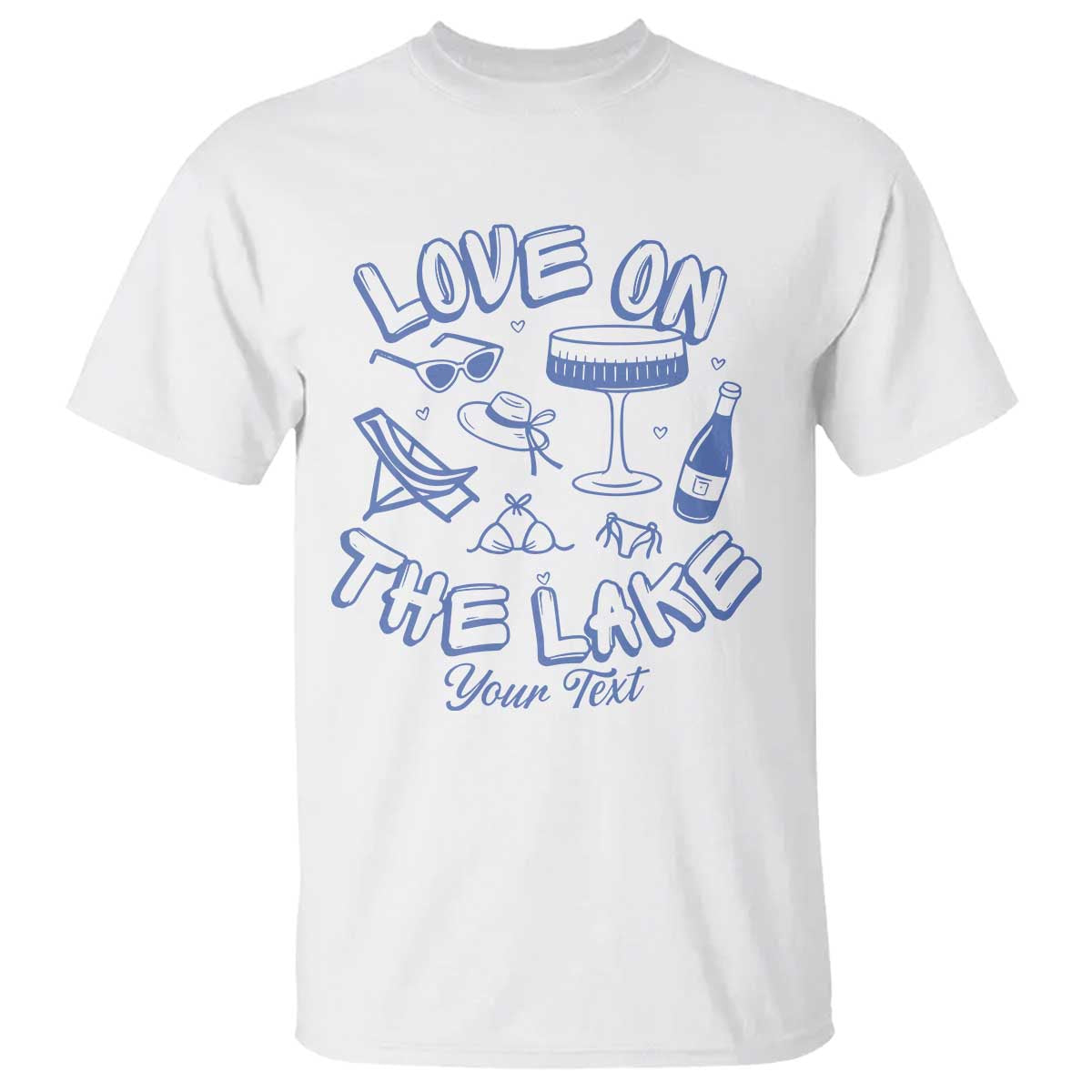 Personalized Love on the Lake Bachelorette T Shirt Custom Text Camp Bach Party TS10 White Print Your Wear