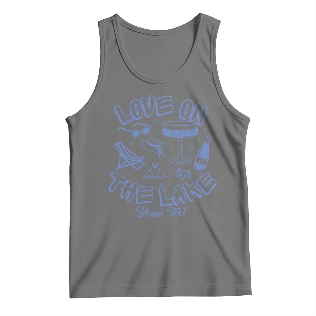 Personalized Love on the Lake Bachelorette Tank Top Custom Text Camp Bach Party TS10 Black Heather Print Your Wear