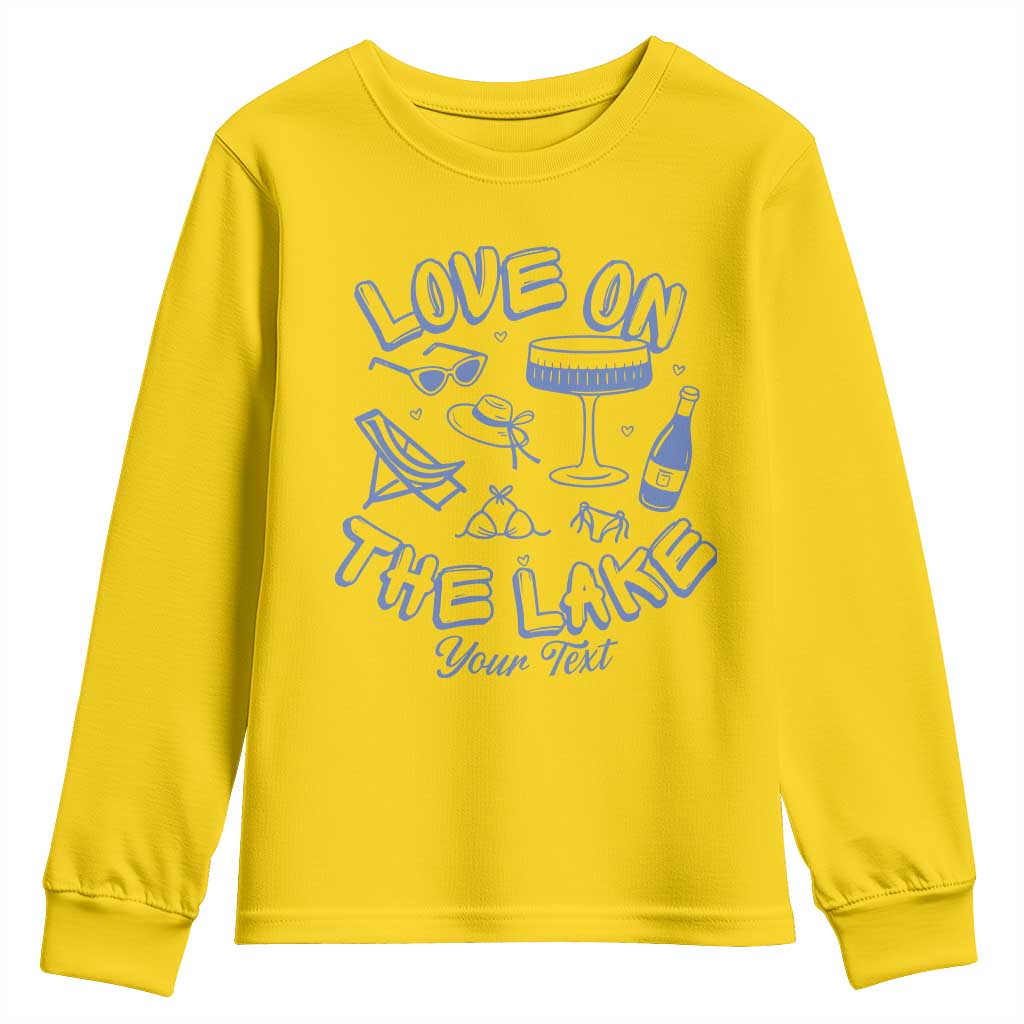 Personalized Love on the Lake Bachelorette Youth Sweatshirt Custom Text Camp Bach Party TS10 Daisy Print Your Wear