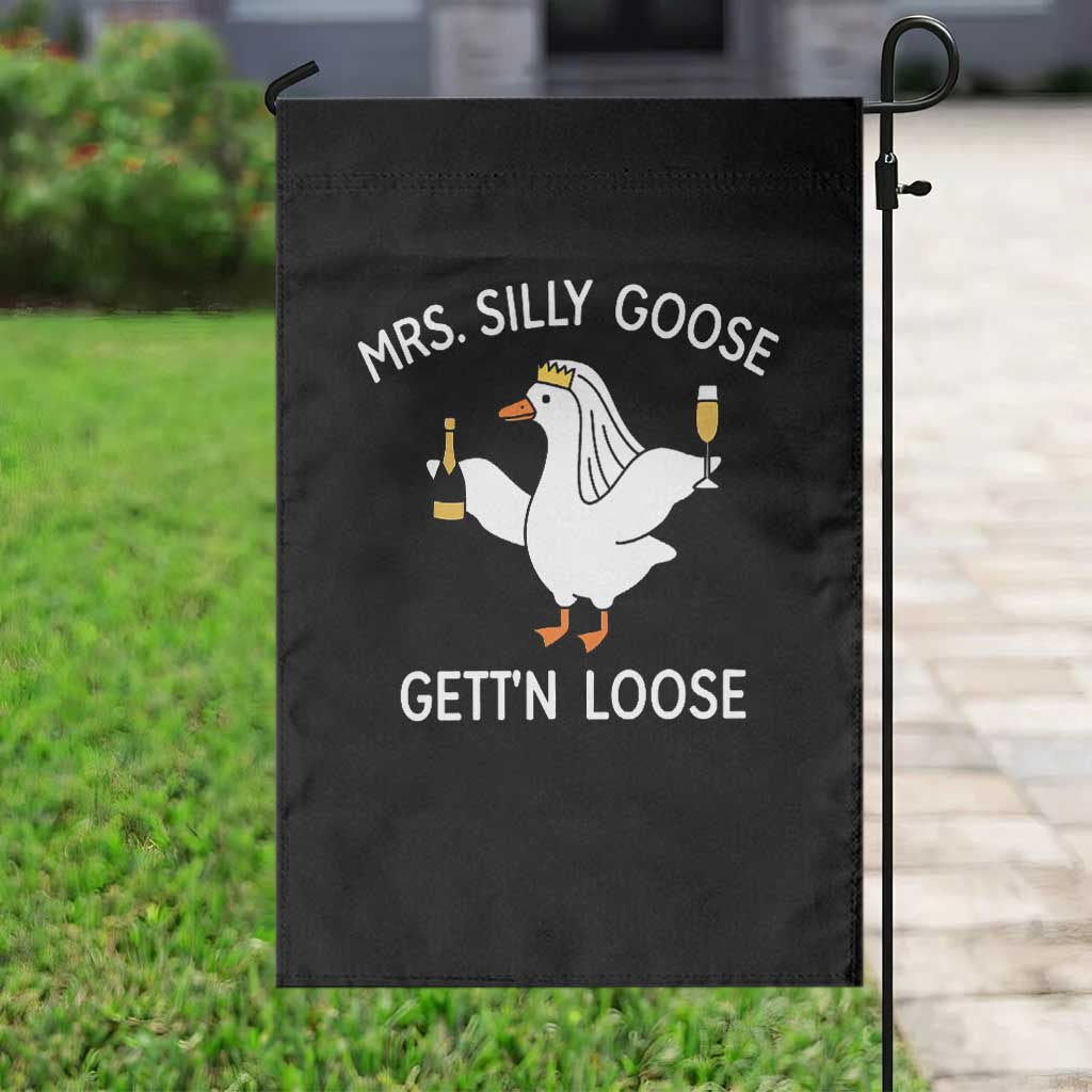 Mrs. Silly Goose Bride Garden Flag Funny Goose Lovers TS10 Print Your Wear