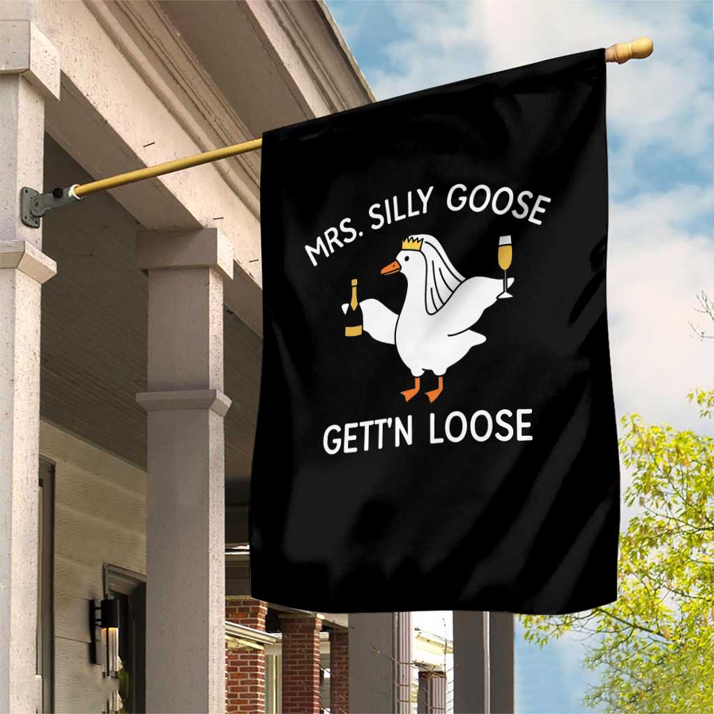 Mrs. Silly Goose Bride Garden Flag Funny Goose Lovers TS10 Print Your Wear