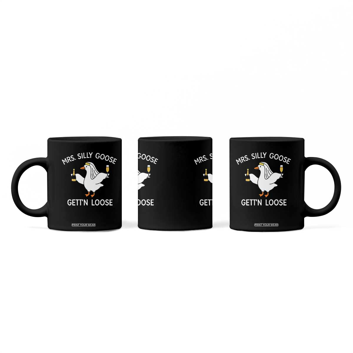 Mrs. Silly Goose Bride Coffee Mug Funny Goose Lovers TS10 Print Your Wear