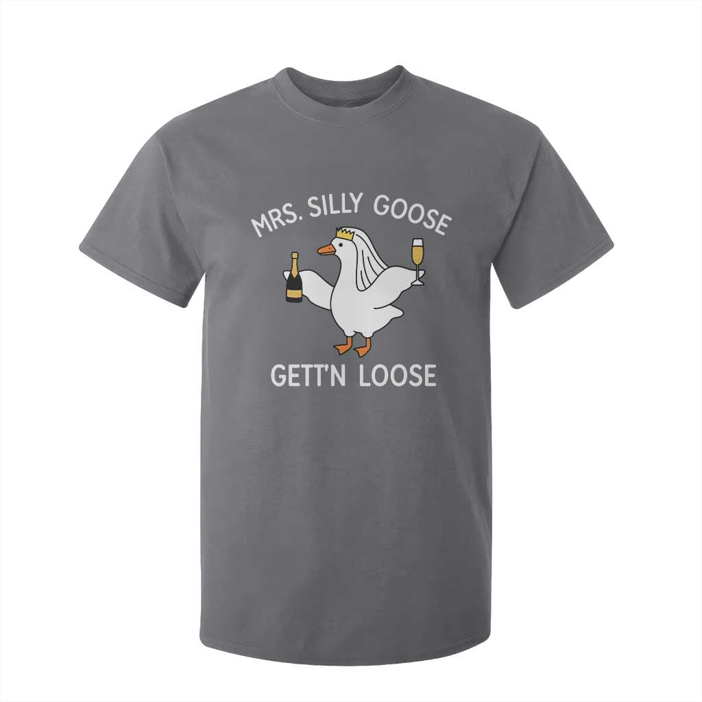 Mrs. Silly Goose Bride T Shirt For Kid Funny Goose Lovers TS10 Charcoal Print Your Wear