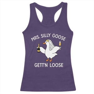 Mrs. Silly Goose Bride Racerback Tank Top Funny Goose Lovers TS10 Purple Print Your Wear