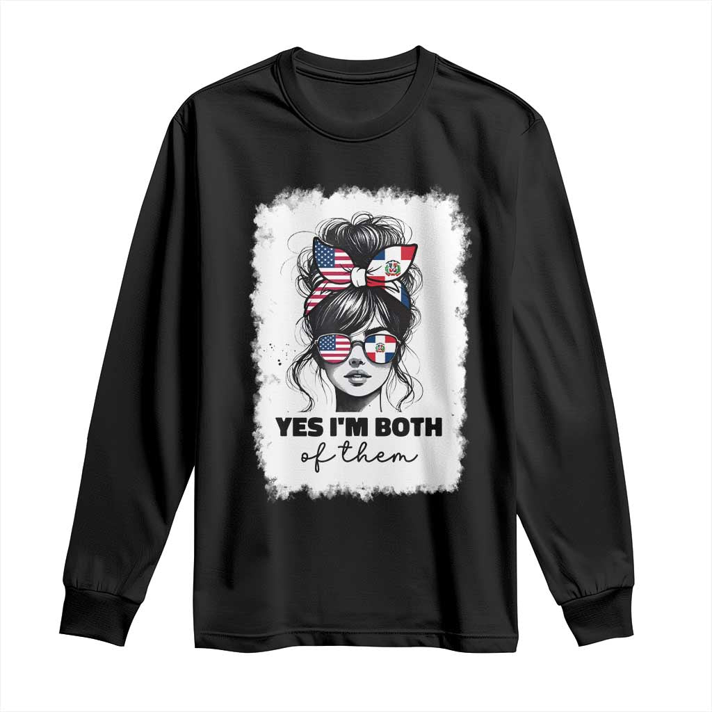 Dominican American Woman Long Sleeve Shirt Yes Im Both Of Them TS10 Black Print Your Wear